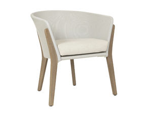 SELVA - Upholstered fabric dining chair with armrests _ Les Jardins®